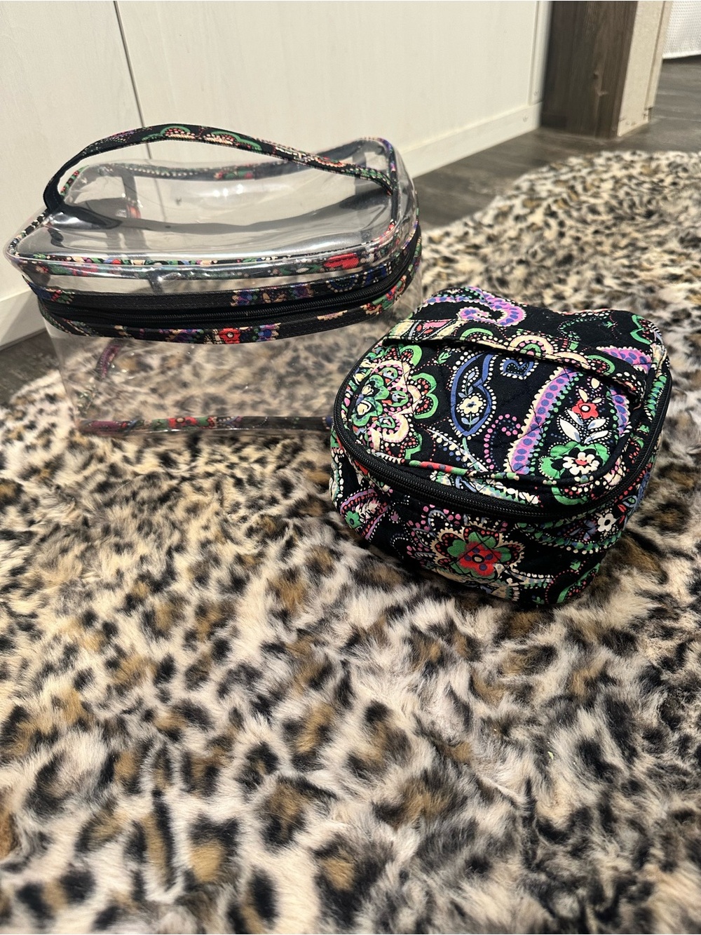 Vera Bradley “Kiev Paisley” pattern large & small cosmetic bags